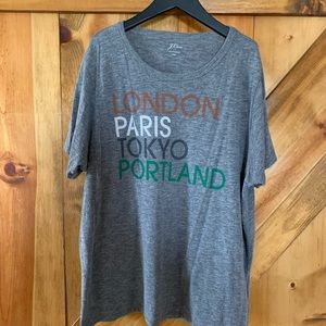 J. Crew London Paris Tokyo Portland T-Shirt